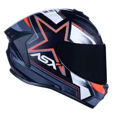 Capacete Esportivo Asx Draken Pilot Preto Vermelho Cinza