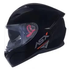 Capacete Moto Asx City Sv Com Óculos Masculino Feminino Preto Monocolor Brilhante Viseira Fumê