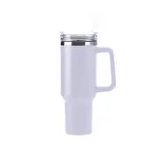 Copo Térmico Branco 1200ml com Canudo e Parede Dupla