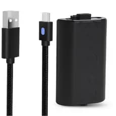Bateria Controle Xbox Séries X S 1200mah Cabo Carregador 3m