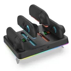 Base de Carregamento para 4 Joy-Con Nintendo Switch 2 LED Indicadores de Carga