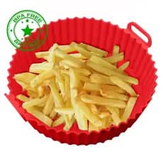 Forma de Silicone Air Fryer Antiaderente Assadeira Para Fritadeira Forno Microondas Reutilizável
