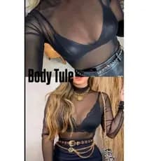 BLUSA BODY BORI  BORY MAIO TULE TRANSPARENTE CAMISETA MANGA LONGA FRIO VERÃO INVERNO MEIA ESTAÇÃO GRINGA MODA 2025