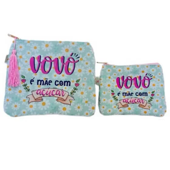 Lembrancinha Dia dos avós- Necessaire Personalizada com tema vovó, vó, Avó - Presente