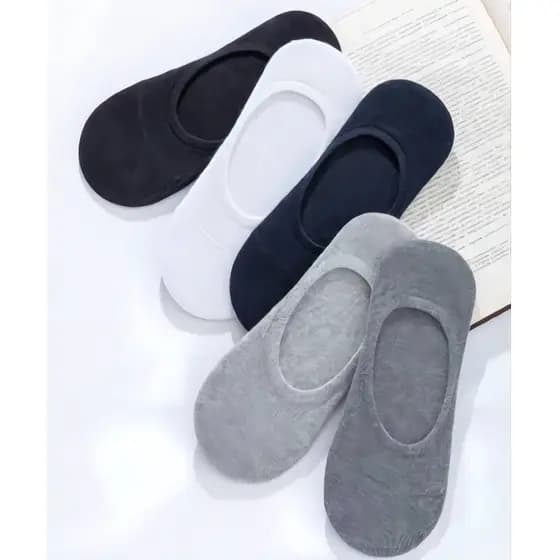 Kit 10 Pares de Meia Invisível Masculina Mesclada Lisa Sapatilha