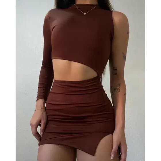 vestido curto feminino com fenda ( AMANDA ) 004