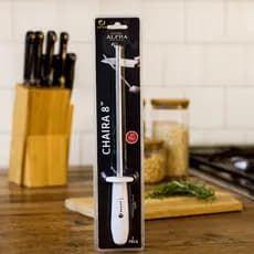 Utensílios de Cozinha Cabo Anatômico Aço Inox Cutelo Chaira Espátula Batedor Kit Escolha o seu!