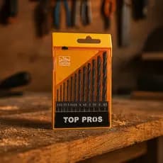 Kit Jogo Brocas Furadeira Madeira 8 Peças Metal 13 Peças Top Pros Ferro Parafusadeira Marcenaria