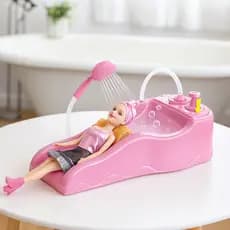 Lavatório Infantil Boneca Salão de Brinquedo Menina Crianças Secador Escova Presente Faz de Conta
