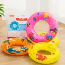 Boia Circular Inflável 60cm PVC Resistente para Piscina Praia Diversão Segurança Crianças