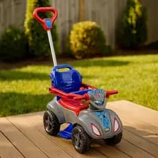 Quadriciclo Infantil Equilibrio Corporal Segurança Conforto Praticidade Aranha Dog Menino Menina