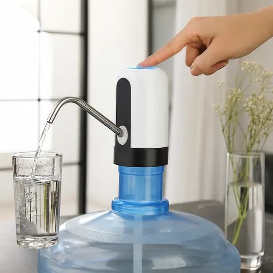 Mini Bomba D'Água Elétrica Botão Automático Recarregável USB Casa Escritório Escola Portátil 20L