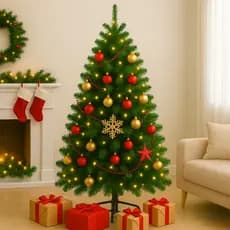Árvore Natal 2,10m Pinheiro Verde Enfeite Natalino Grande Decoração Natal Casa Loja Sala Galho Cheio