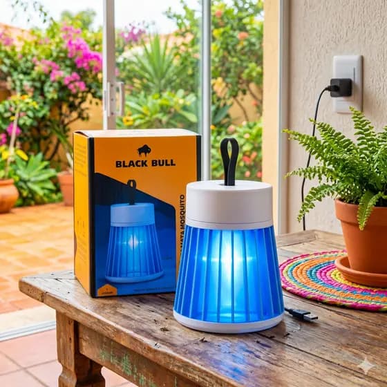 Luminária Mata Mosquito USB Portátil Elétrica: Proteção UV, Silenciosa Sem Veneno 2 em 1 Repelente