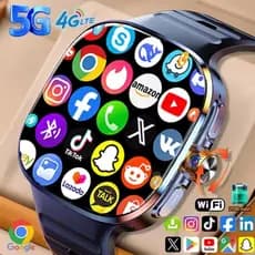 3GB + 32GB RAM 5G/4G Android 9.0 Relógio Inteligente 2.4 Polegada AMOLED 2100mah Bateria 900W Câmera GPS WIFI Google APP