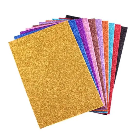 Pacote Com 5 Folhas C/ Glitter 40x60 De 1,5mm.