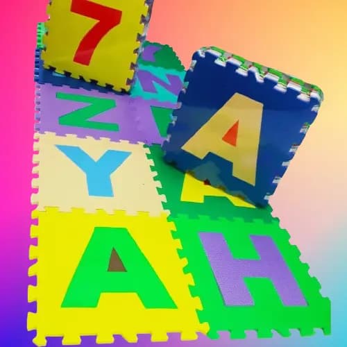 Tapete De Eva De 2 Linha, Com 9 Peças 28x28 8mm, ( Estampas Aleatorias )