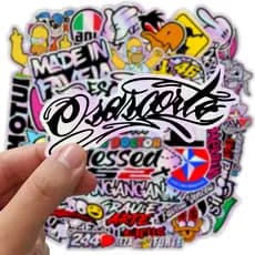 Kit 40 Adesivos Holografico Moto Carro Capacete Viseira Bag 244 Osascorte 59D Grau Blessed Camaleão