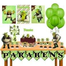 Kit festa em casa só um bolinho shrek ogro verde decoração aniversário