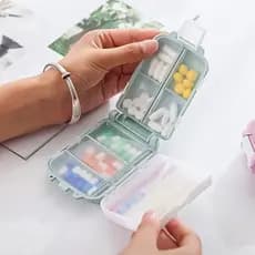 Porta Comprimido Diario Pequeno Manhã Tarde Noite Portátil Pilbox Remédio Pílua Caixinha