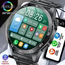 GT5 PRO Relógio Inteligente Masculino AMOLED Tela HD Bluetooth Chamada Freqüência SmartWatch
