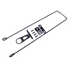 Suporte de aço p/ Cesta de bicicleta completo Haste, Suporte, parafusos P/ Aro 24 / 26 - P/ Garfo Standard 21 a 22,2 mm