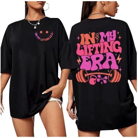 Camiseta Moda fitness Minha era de levantamento de Peso Academia Novo!0