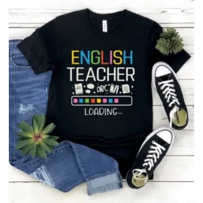 Camiseta Professor Inglês Teacher Loading Unissex