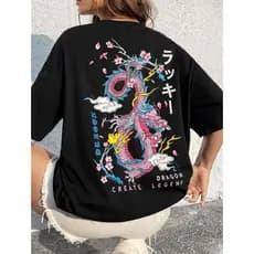 Camiseta Dragão Colorido Dragon Create Streetwear