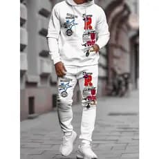 Conjunto Moletom Calça + Blusa Champ R Estampado Moda Gringa Calça Moletom Novo!