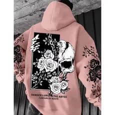 Moletom Street Art Skull & Roses – Casaco Visual Dark Exclusivo
