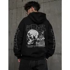 Moletom Casaco Blusa de Frio Abnormal Caveira Streetwear Premium