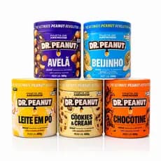 Pasta De Amendoim 600g Dr Peanut Vários Sabores Sem Açúcar Sem Glúten Cremosa Sabor Intenso