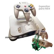 Suporte expositor invisível para Nintendo 64, n64 retrô
