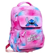 Mochila stitch infantil e Juvenil Escolar Femenina costa Impermeável Grande Nylon