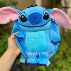 Mochila do Stitch ideal para escola creche passeio com alça regulável e confortável menina menino crianças