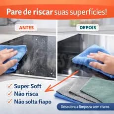 Kit 3 unidades Pano Microfibra Super Soft Sortido