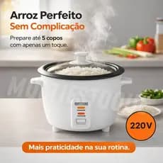 Panela de Arroz Elétrica 1,3L 220V - Branca