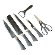 Jogo Facas 6 Peças Inox Cabo Ergonômico Completo