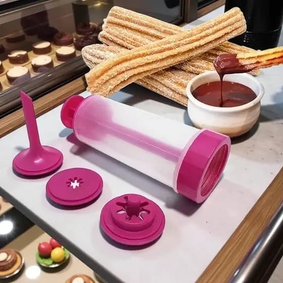 Maquina De Churros Facil Modelador Recheado Forminha Recheio Confeitaria Utilidades Para Cozinha