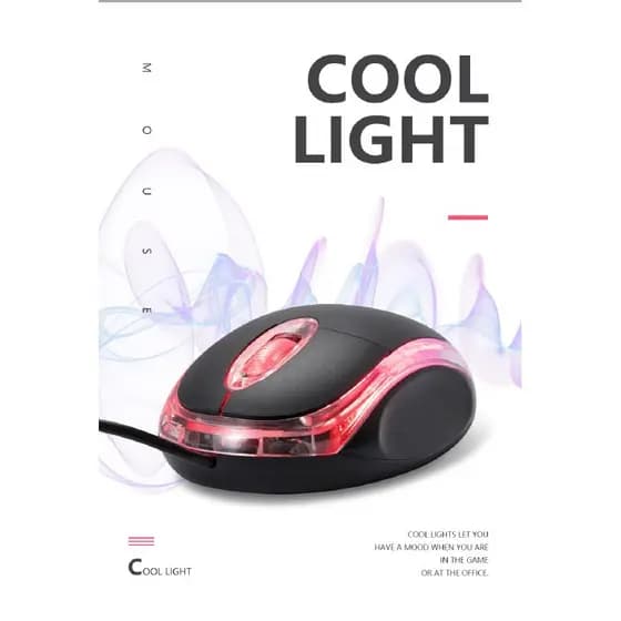 Mouse USB óptico MS-9 e MS-10 com LED MINI