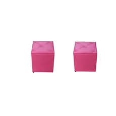 Kit 2 PUFF BAÚ Quadrado 34x34x43 Cm Organizador E Decorativo Muito lindo