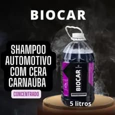 Shampoo Automotivo BIOCAR Concentrado – Brilho Intenso, com Cera Carnaúba, Proteção e Rendimento Profissional