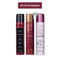 Kit 3 Desodorantes Íntimos (Sensualize, Sedução, Ella Vanilla) Sofisticatto 100ml