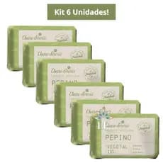 Kit 6 Unidades Sabonete em Barra PEPINO 110g Cheiro D´Ervas