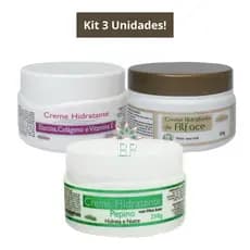 Kit 3 Itens ( CREME COLÁGENO + PEPINO + ALFACE) 250g Alquimia Cosméticos