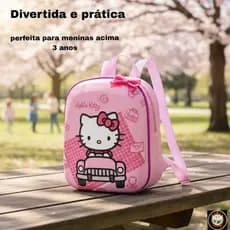 mochila infantil hello kitty rosa, mochila P infantil escolar infantil, mochila meninas mochila hello kitty original
