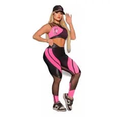 Conjunto Para Academia Com Legging E Top Viper Fitness Madame HardCore Tamanho Ùnico do P ao G