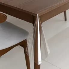 Toalha de Mesa PVC Transparente Protetor de Mesa Plástico Impermeável para Cozinha e Restaurantes Fácil Limpeza