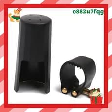 Tampa Do Bico Para Clarinetes De Plástico Com Ligadura De PU Preta o882u7fqg.br